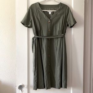 Motherhood Olive Green Dress